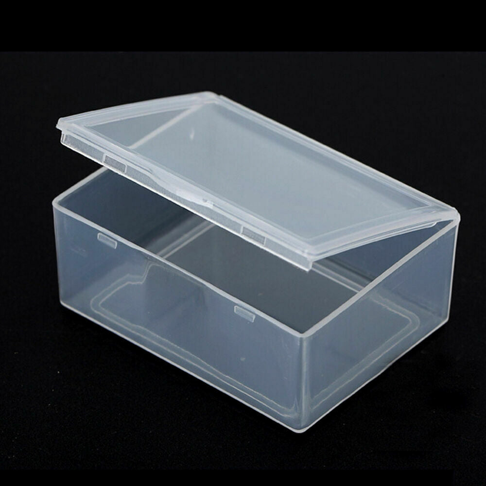 5 Pcs Clear Storage Box Plastic Jewelry Earrings Container Case Organizer Holder