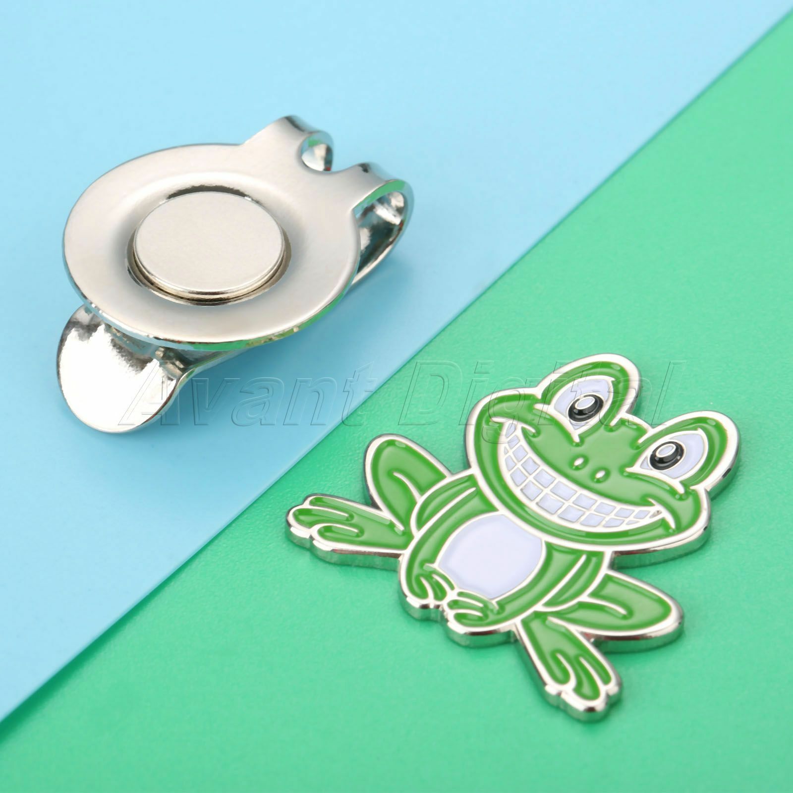 Alloy Frog Pattern Design Hat Clip With Magnetic Golf Ball Marker Training Game