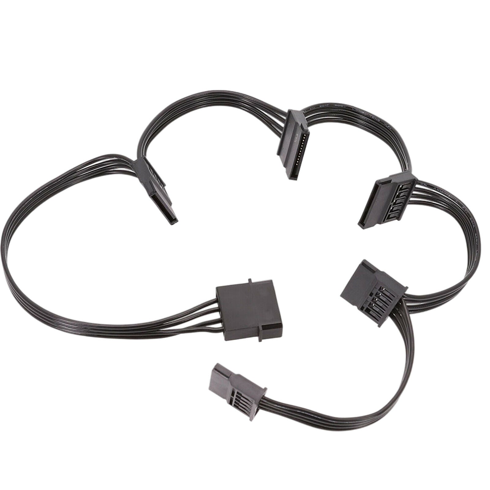 4Pin SATA Power Cable Hard Drive Power Supply Cord 1 to 5 Splitter Stable
