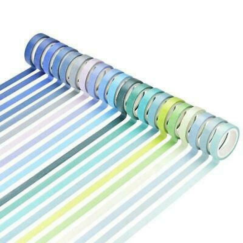 60 Rolls  Washi Masking Tapes | 8mm Wide Colorful Decorative Masking DIY E Tapes