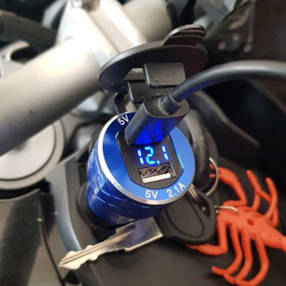 For BMW F800GS R1250GS R1200GS/RT QC3.0 Dual USB Motorcycle Adapter LED Display