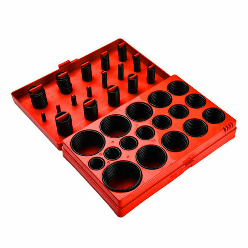 407pcs Rubber O-Ring Assortment Set Gasket Automotive Seal SAE Kit + storage box