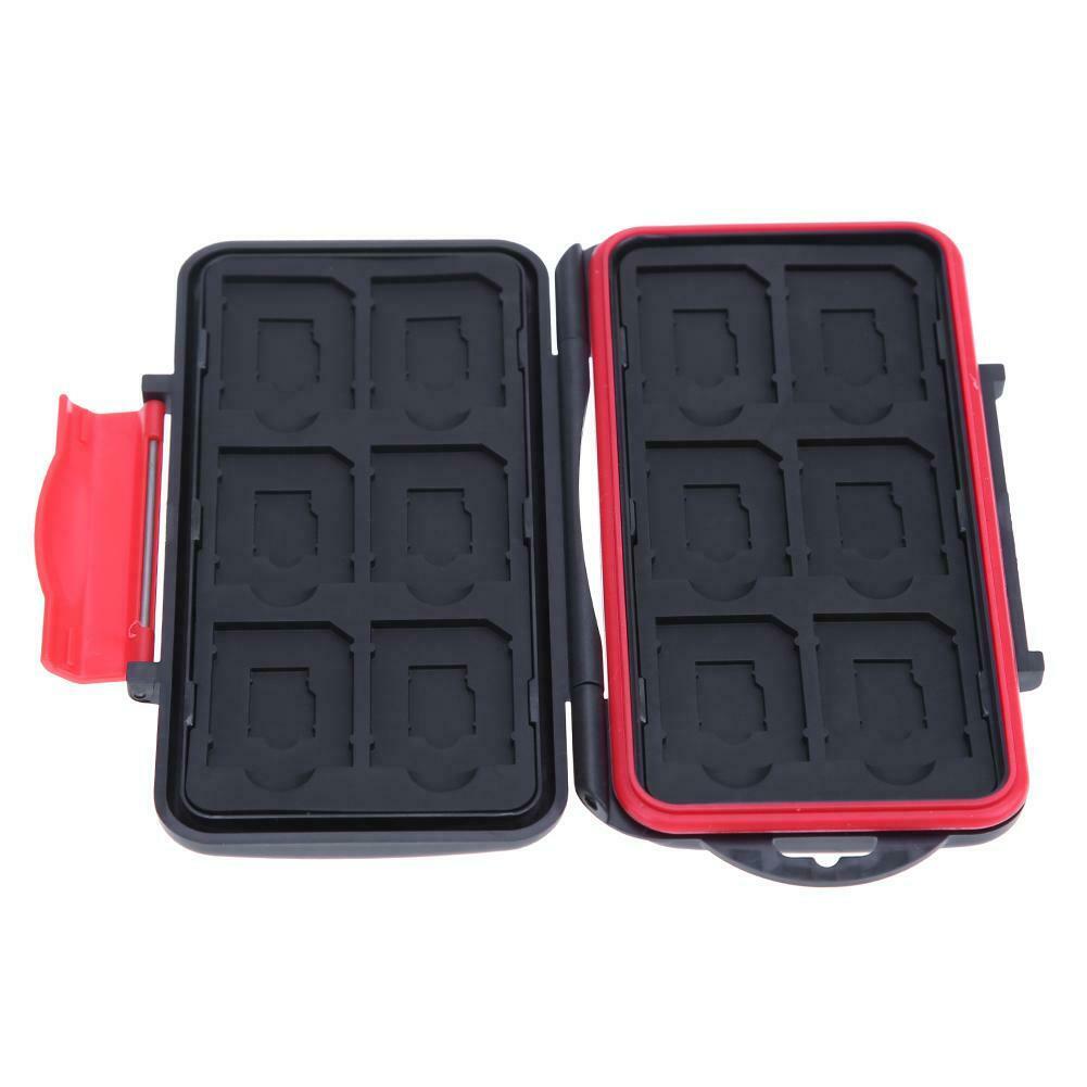 All in One Storage Memory Card Case Waterproof Shockproof 12SDTF Cards Box @