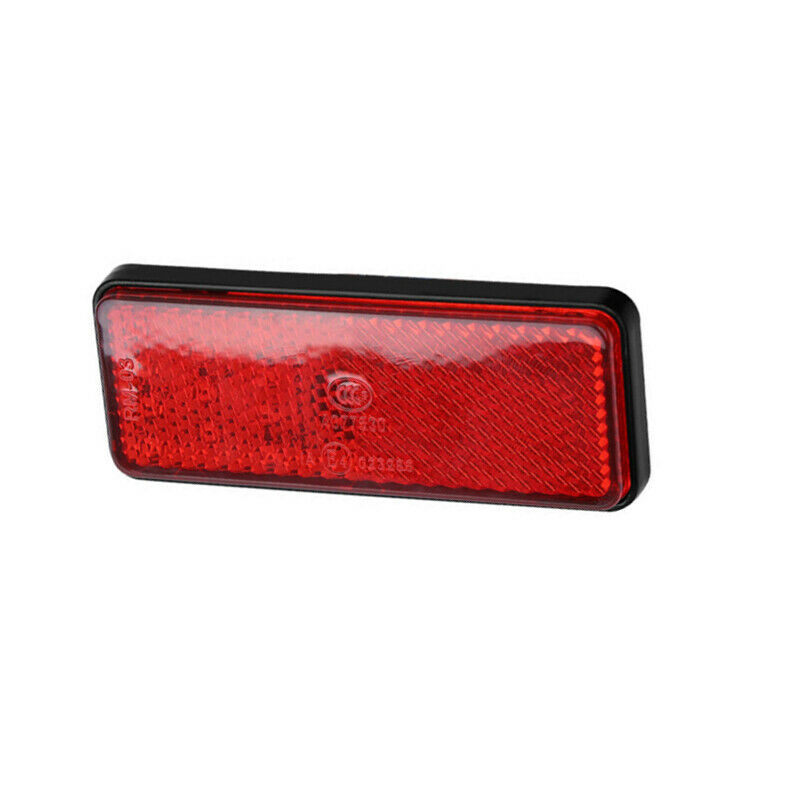 1PCS Car Trucks Motorcycle Red Rectangle LED Reflector Tail Brake Stop Light Kit