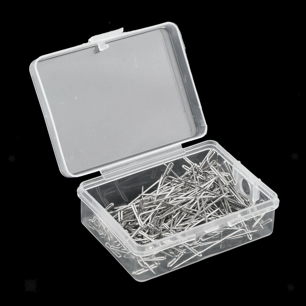 Lots 100 Pro T Needle Pins for Fixing Wigs Hair Weft Dress Form Modelling