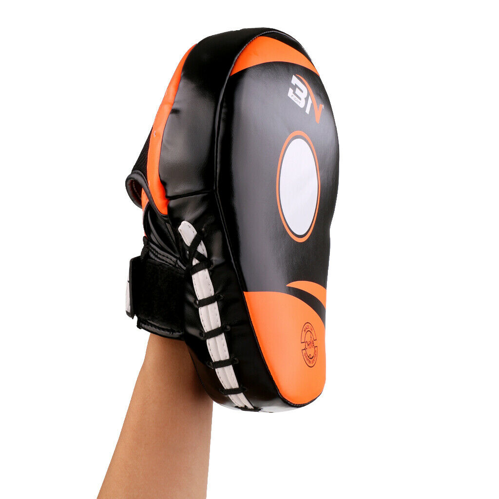 2X Boxing Punching Pad Kicking Fighting Muay Thai MMA Hand Target Mitts Orange