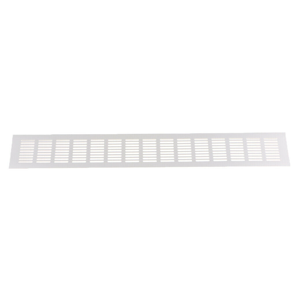 White 80x600mm Sidewall 24" X 3" Louvered Air Grille Ventilation Vent Cover