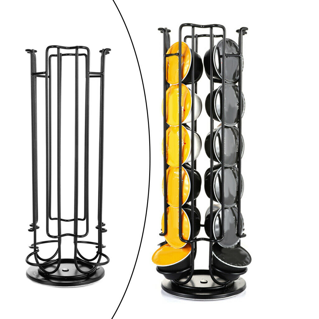 Rotating Coffee Capsule Pod Stackable Holder Tower Rack Storage Stand