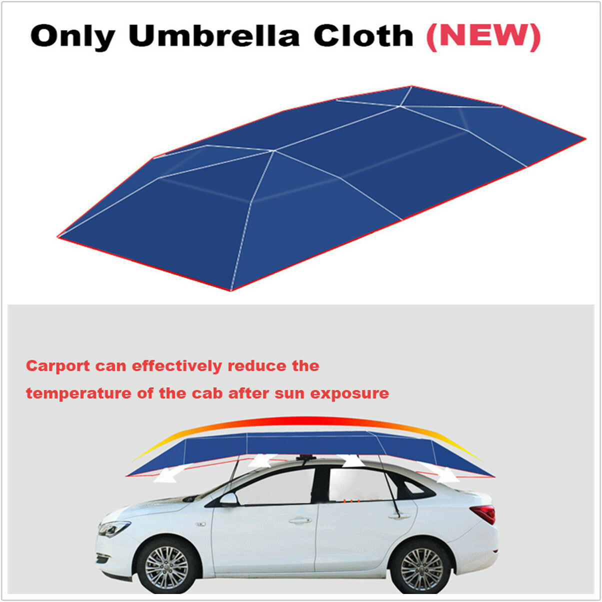 Waterproof UV Replaceable Oxford Cloth For Auto Car Umbrella Tent Roof Cover