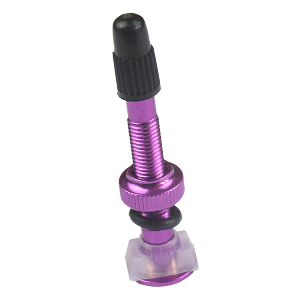 40mm Bike Tubeless Tires Presta Valves Removable Core Vacuum-Nozzle Purple