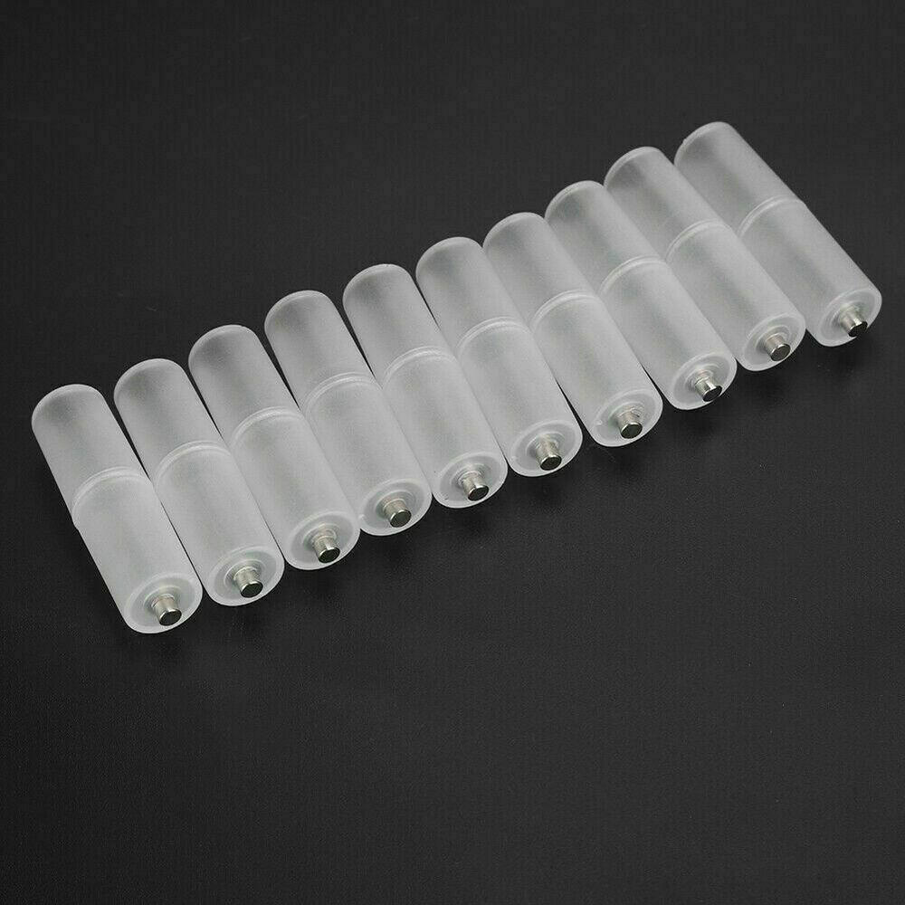 10Pcs Single Section AAA to AA Size Cell Battery Converter Adapter Please Holder