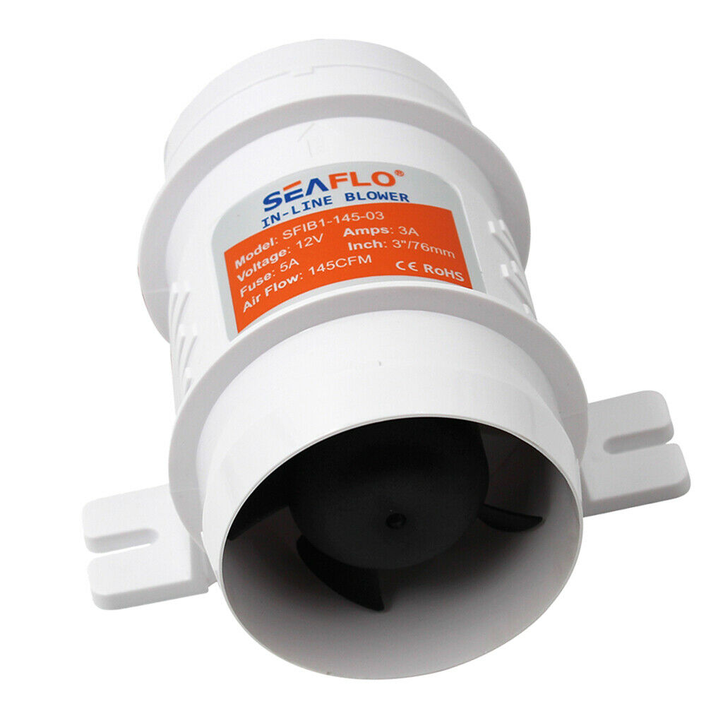 3'' Boat In Line Bilge Blower Fan 24V Marine Cabin Engine Ventilation