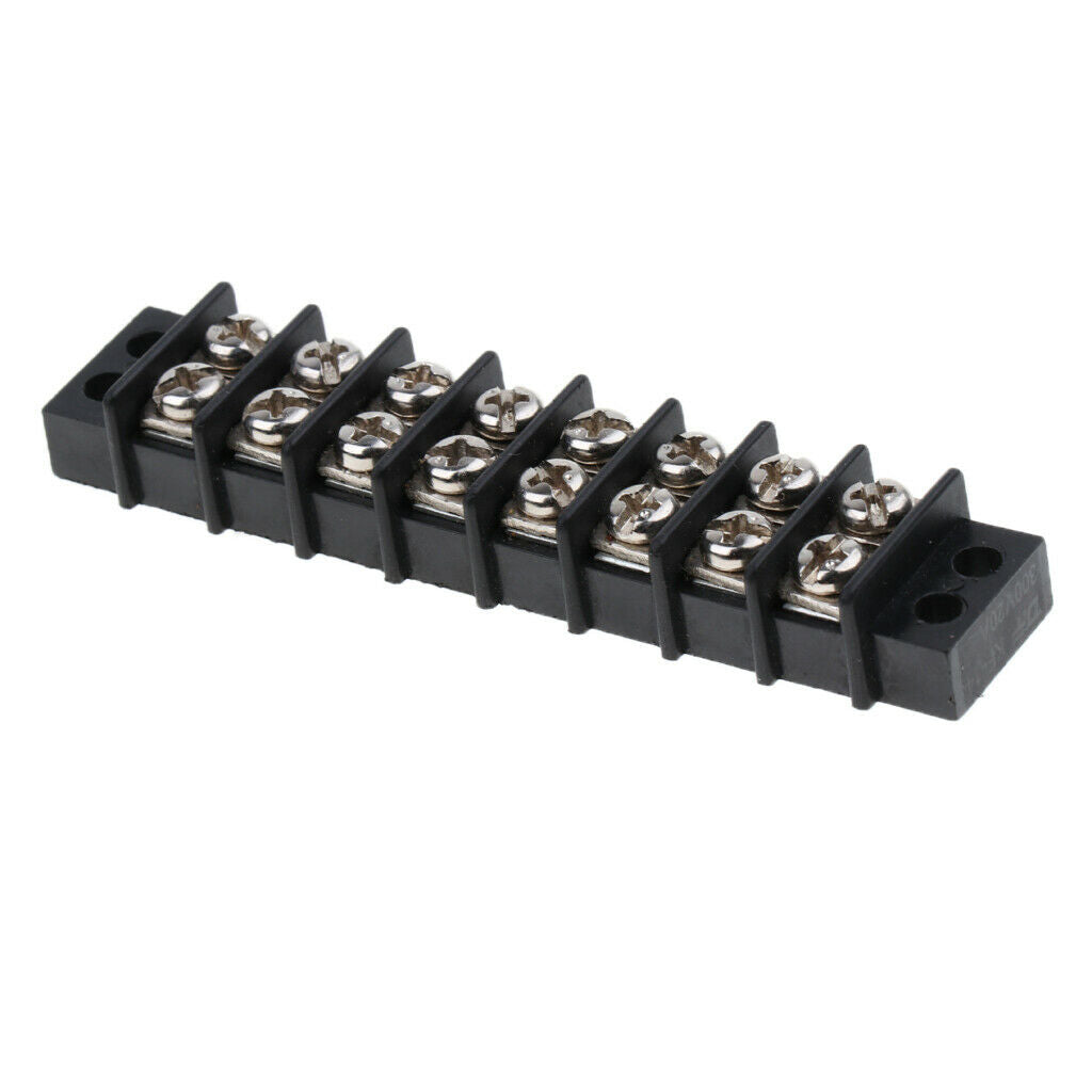 8 Ways 22-12AWG 450V 30A 8 Positions Screw Terminal Strip Blocks Bus Bar