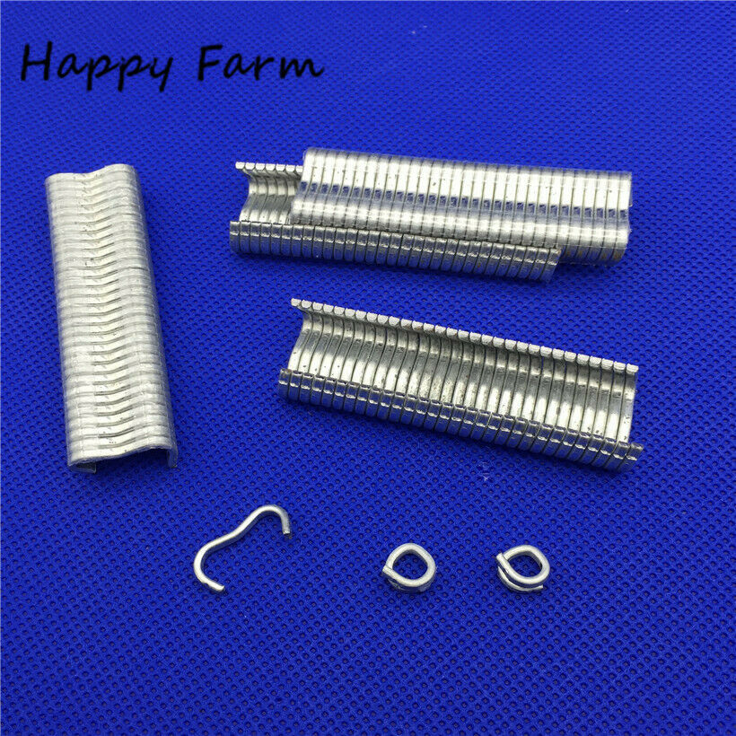 600 pcs M Nail Cages Installed Chicken Duck Bird Dove Rabbit Poultry Clamp Tied