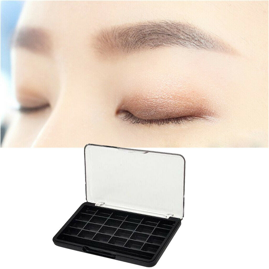 3 Packs Empty Plastic Eyeshadow Palette Box Clear Lid Blush Powder Case