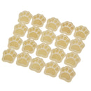 20pcs Dog Footprint Shape PU Leather Label Tags DIY Sewing Patches Craft