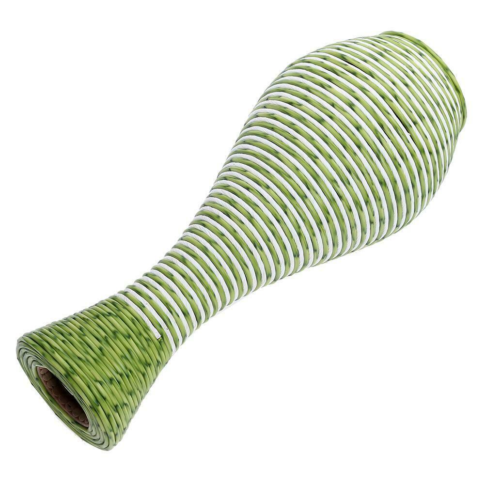 Handmade Simple Plastic Rattan Woven Flower Vase Home Office Desk Decor @