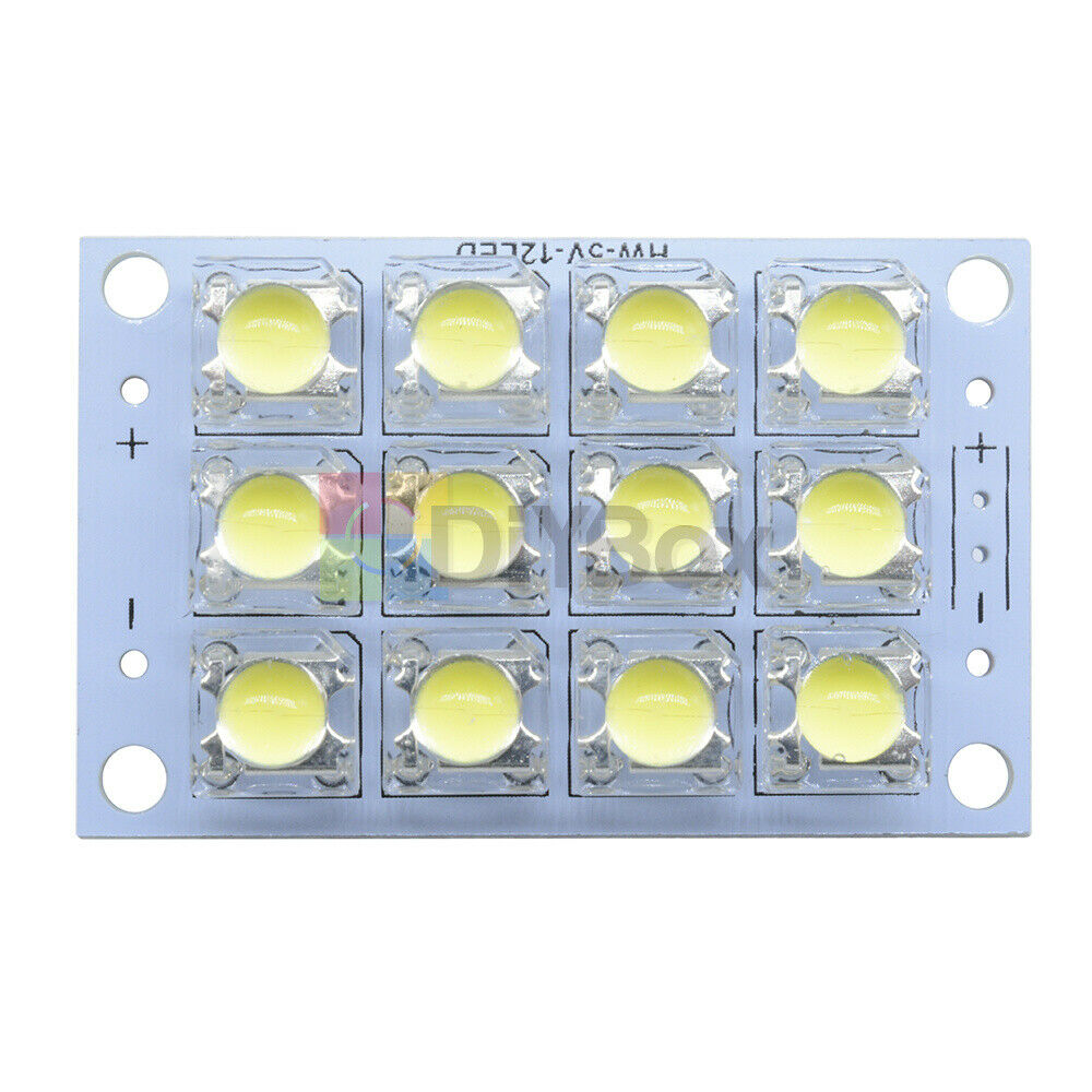 DC 3V-5V 5mm 12-LED Super Bright White Piranha LED board Night LED Lights Lamp