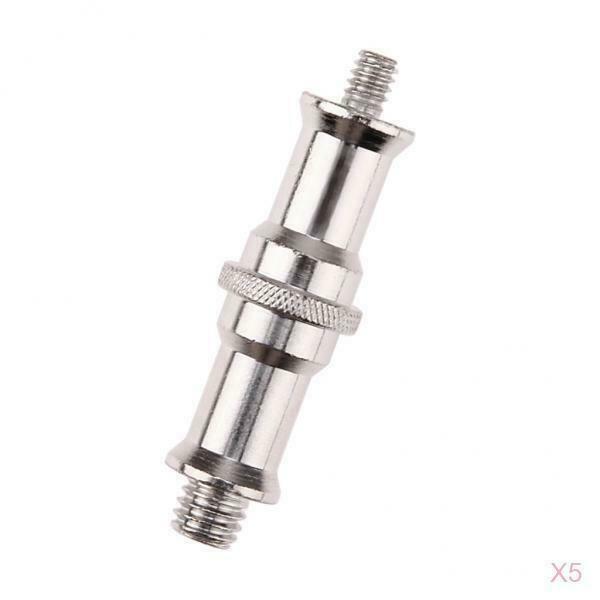 5Pack 1/4" to 3/8" Spigot Stud Screw Tripod Adapter for Flash Light Stand