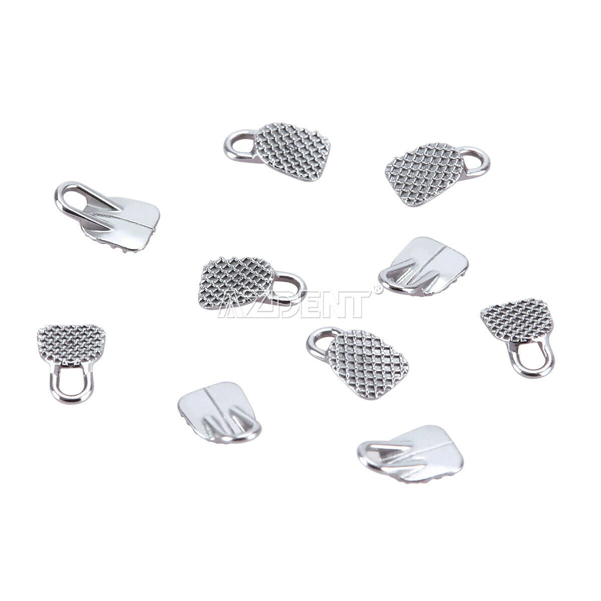 50X Dental OrthoConsumables Rectangular Bondable Traction Hook Lingual Button