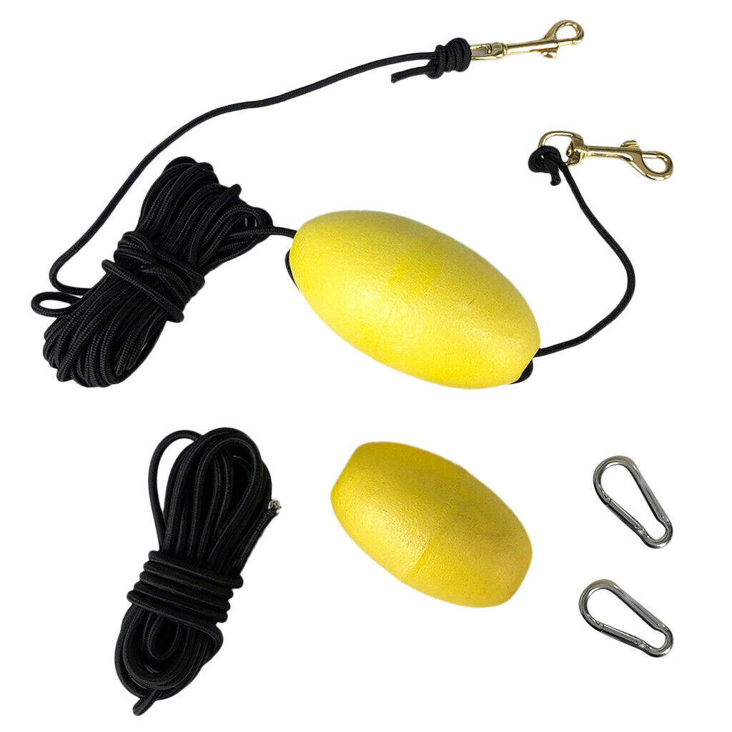 8 Pieces / 2 Set Kayak Drift Anchor Tow Rope Throw Line Hook Bolt Snap Clip
