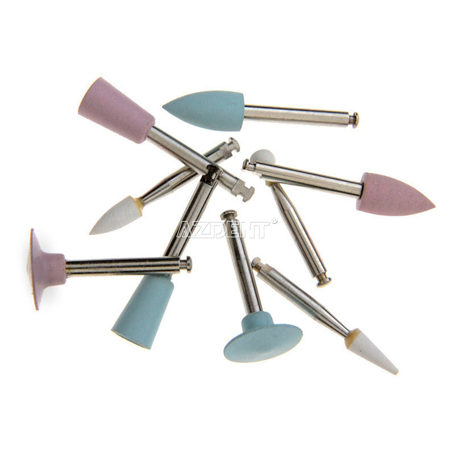 10X Dental Diamond Burs Composite Polishing Kit RA 0309 for Low Speed Handpiece