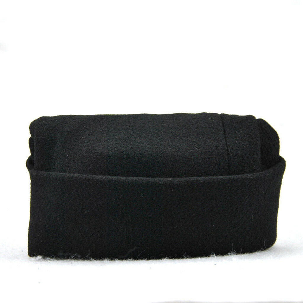 Boys Trendy Black Skullcap Sailor Caps Beanie With Adjustable Strap Black