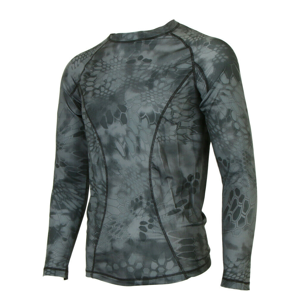 Unisex Outdoor Hunting T-shirt Quick-Drying Breathable Nylon Camo Tees XL