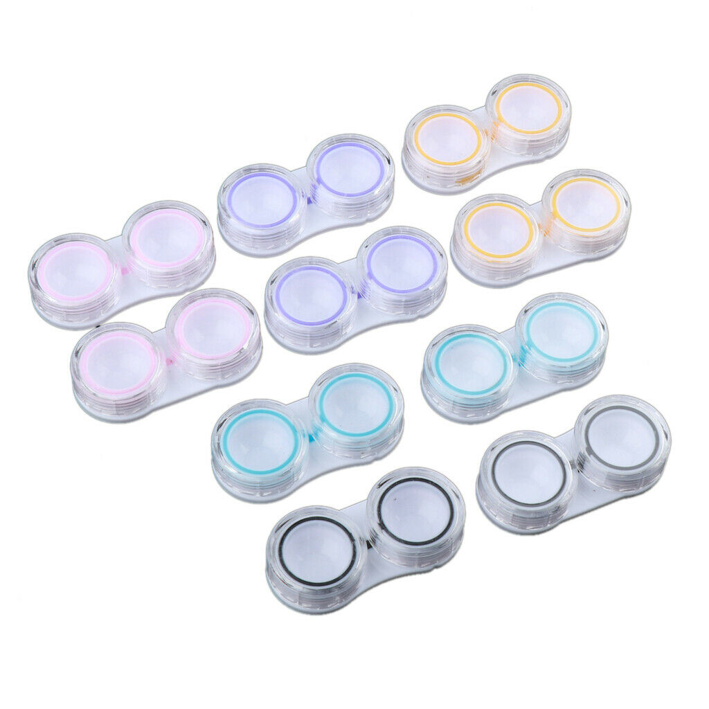 10Pcs Small  Lens Case Box Holder Container Storage for Home Travel