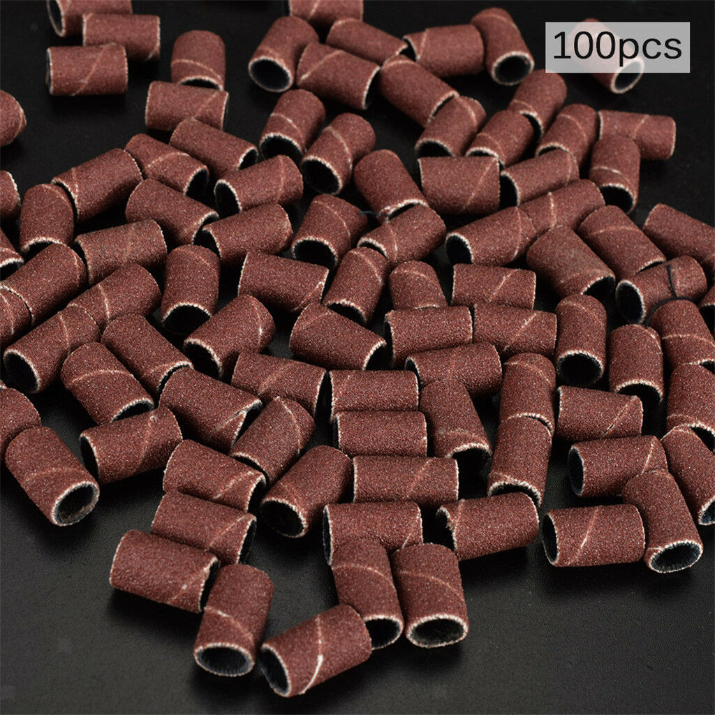 Sanding Bands Replacement for Nail Art Drill Bits - 100 Pieces, 180 Grit