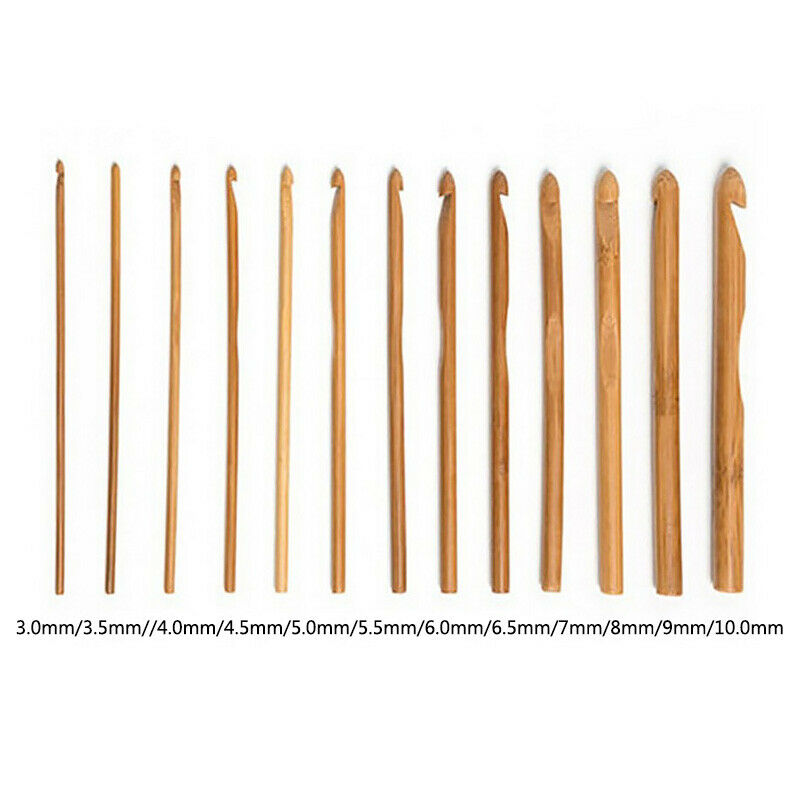 Bamboo Crochet Hooks DIY Craft Needle Circular For Sweater Scarf Gloves Hat New