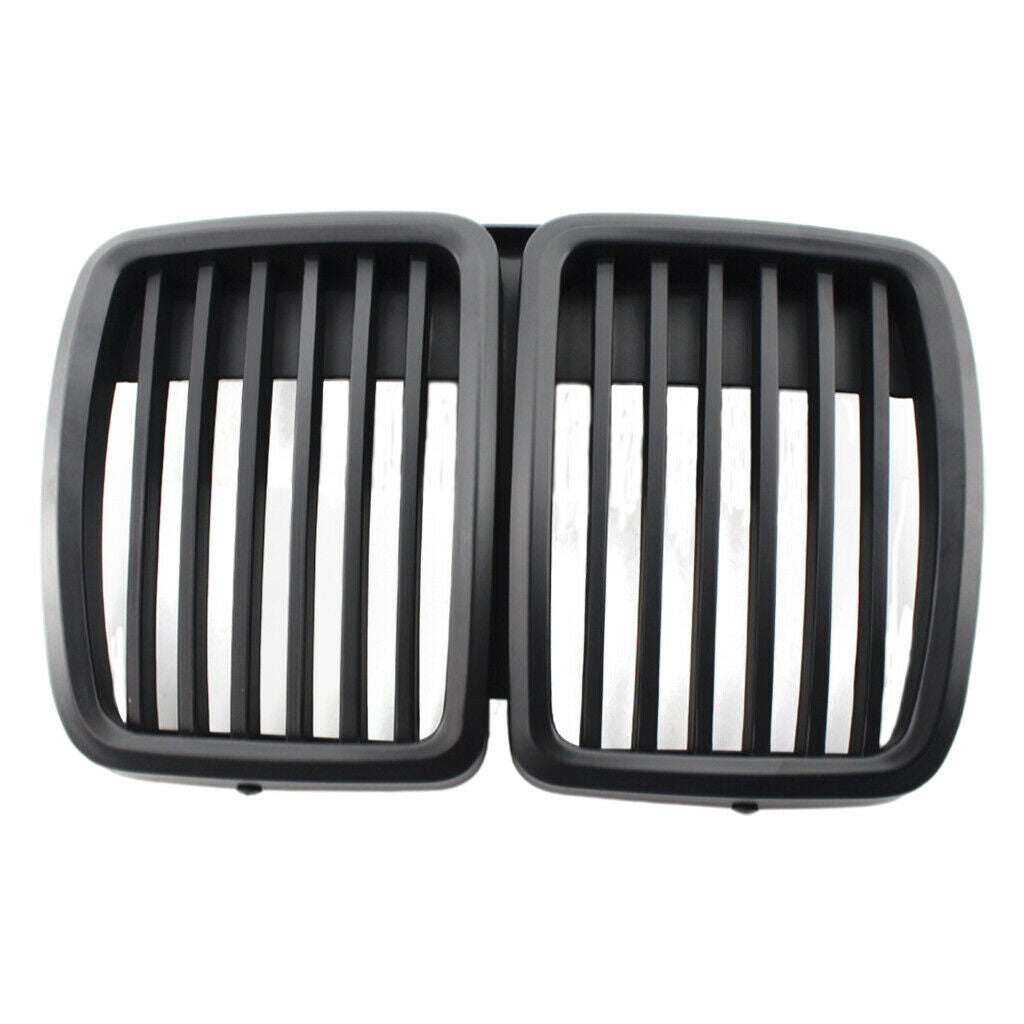 Left & Right Car Bumper Sport Kidney Grille ABS Matte Black Fit for BMW E30