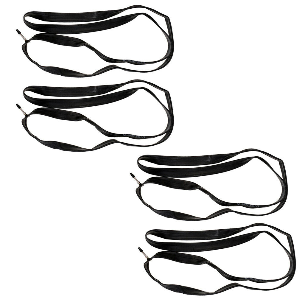 4pc Bike Inner Tube 700x28c Bicycle Tube Cycle Replacement Accessories Black