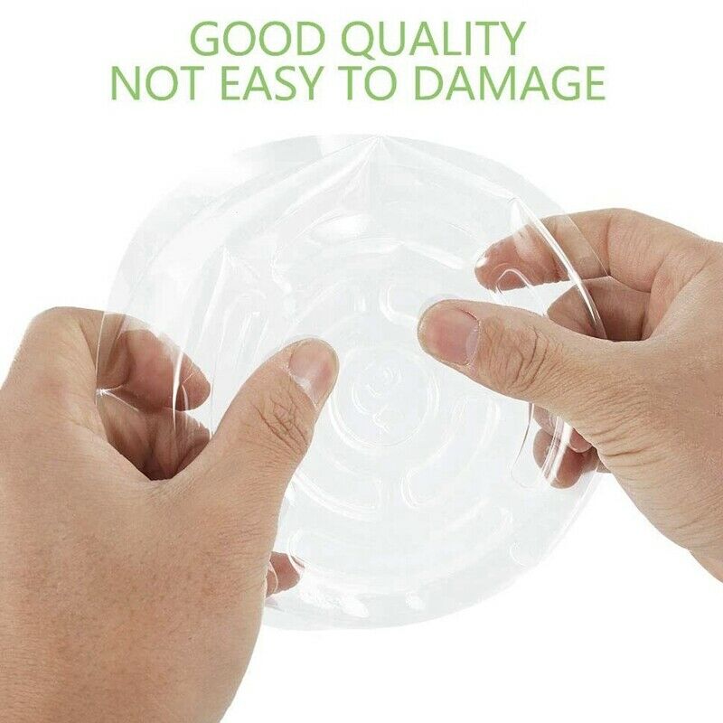 18 Pack Clear Plant Saucers Plastic Drip Trays Flower Plant Pot Saucers for Q9L5