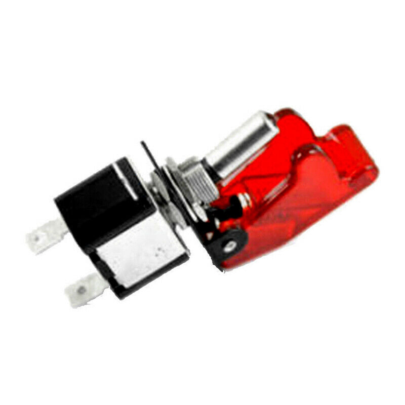 5X 12V 20A Red Cover LED Rocker Toggle Flick Switch SPST ON/OFF Truck Boat 2Pin