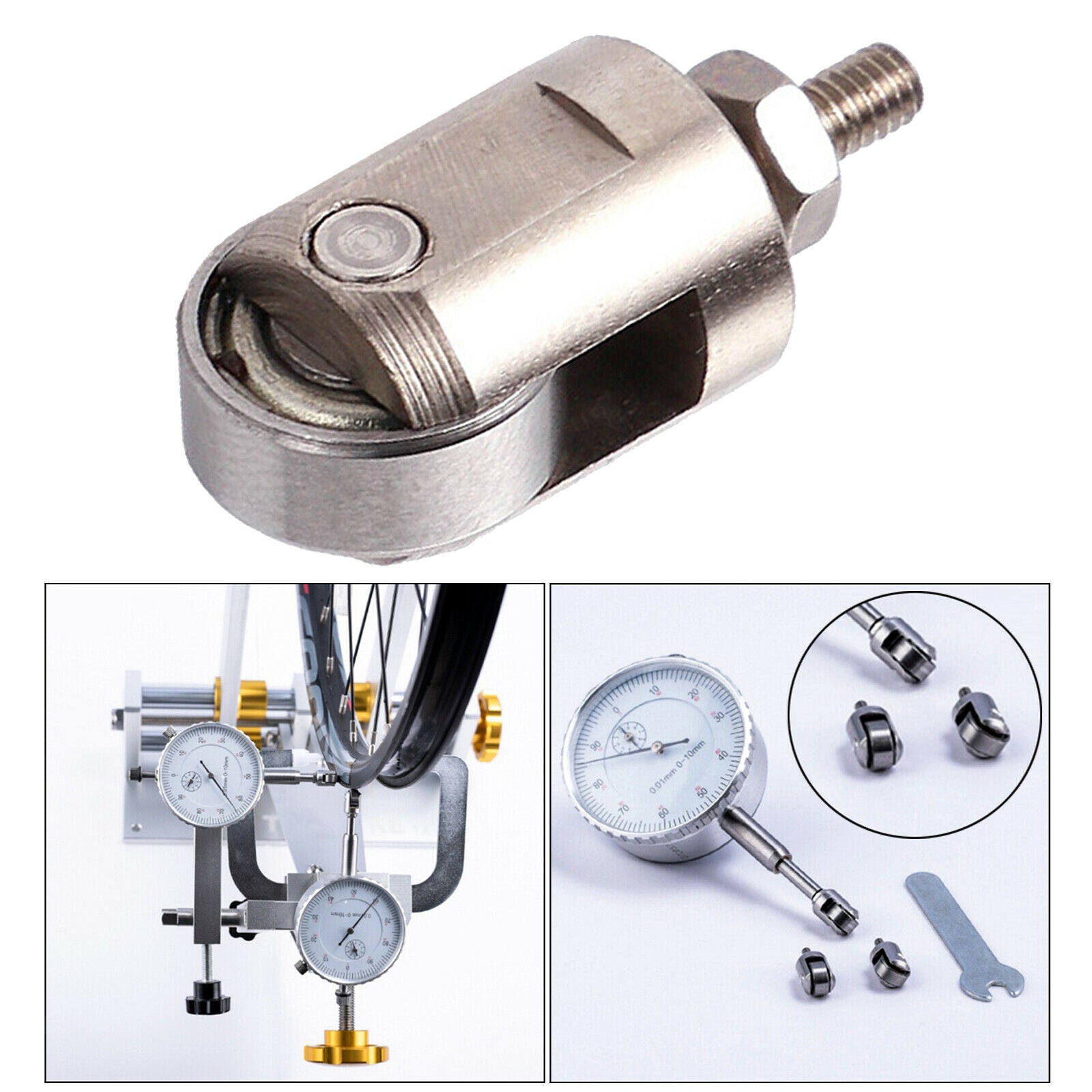 Contact Point Measurement of Bicycle Roller Tip Probe Rim Dial Indicator Tester