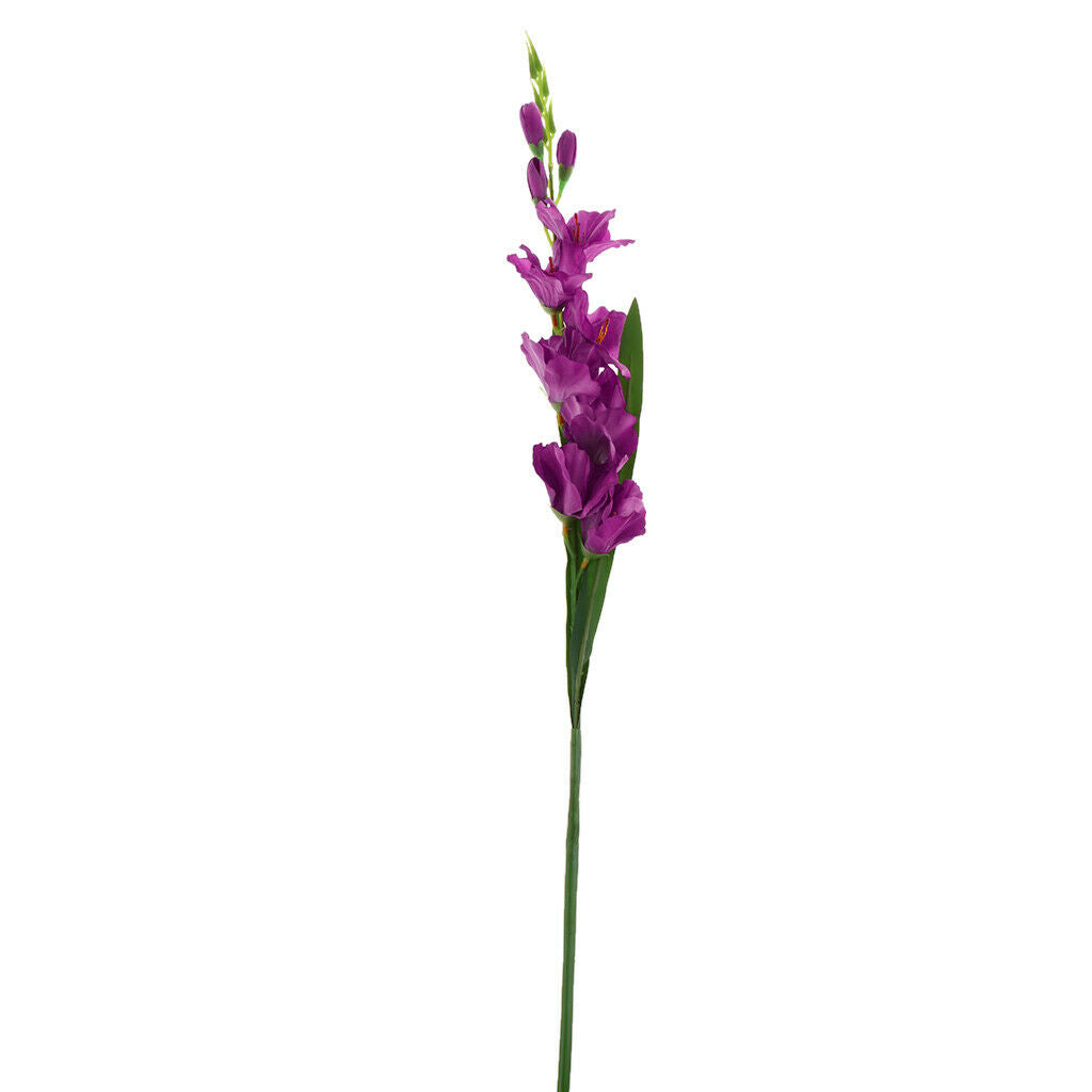 2 Pack Natural Artificial Silk Long Gladiolas with Stem, Silk Flower