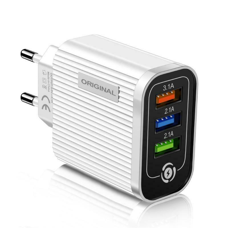 USB Charger LED Display US Plug Quick Charge 3.0 Wall Adapter Charger