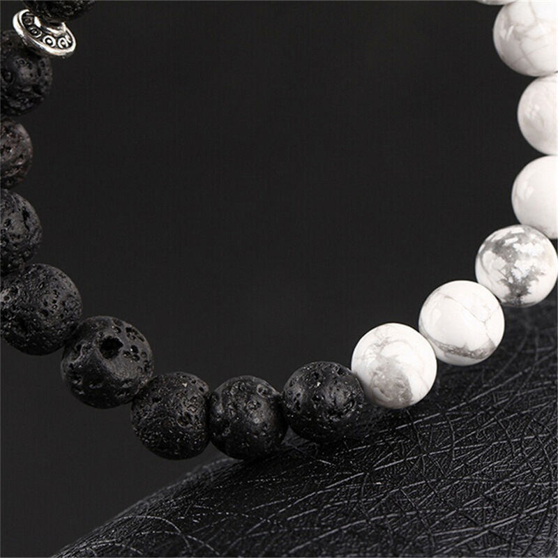 Handmade Mens Women Animals Beaded Natural Lava Stone 8MM Beads Agate Bracelets