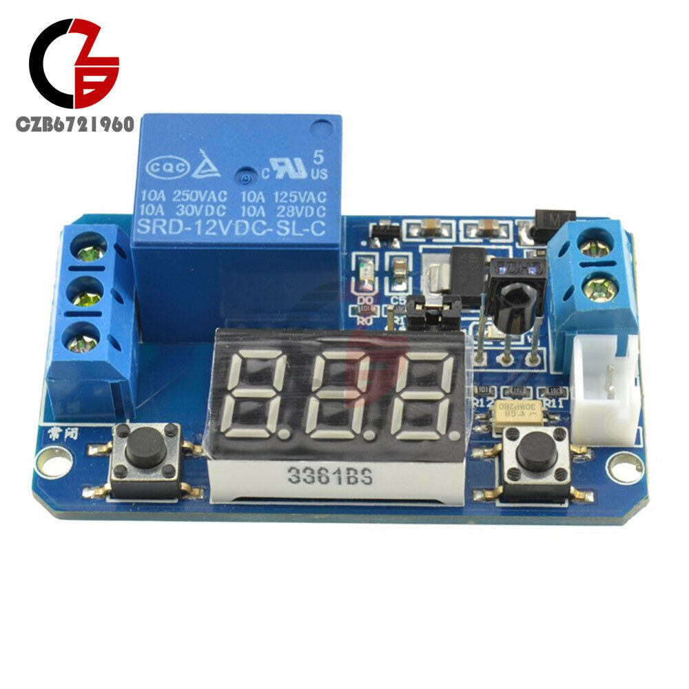 Infrared Remote Control 12V Timer Delay Relay LED Tube Display Module Arduino