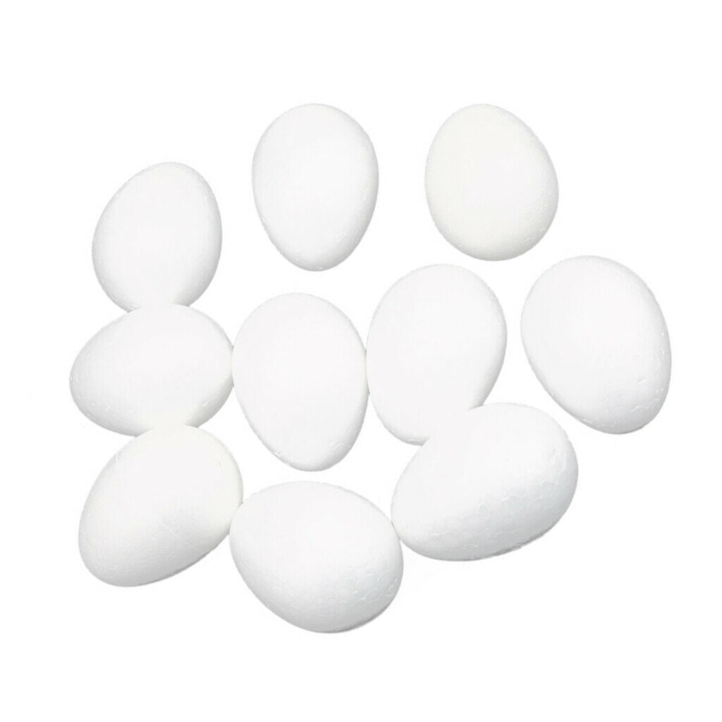 30Pcs Polystyrene Modelling Eggs High Density 80mm for Handmade Modellings