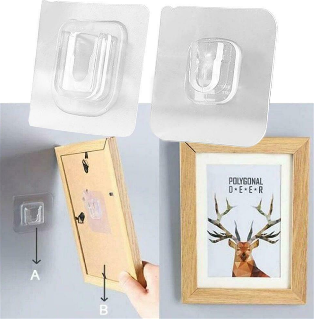5 Sets Double-sided Adhesive Wall Hook Waterproof Oilproof Self Adhesive Hooks
