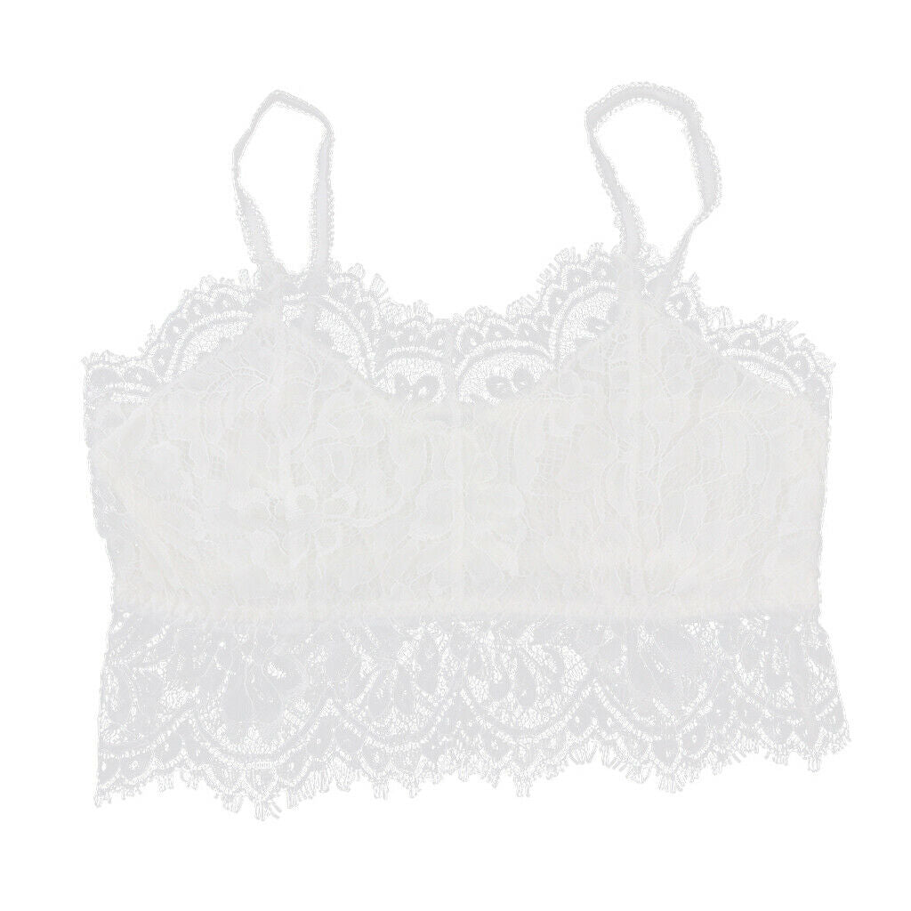 Women's Floral Lace Bra Comfort Bra Brassiere - White(No Pad), as described