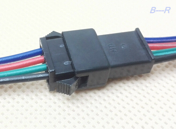 2x JST-SM 4-Pin (4P) Connector Pairs (4M & 4F); WS2801 LPD8806 Addressable Ld