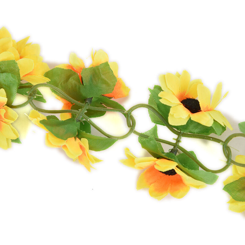 1Pcs Artificial Sunflower Garland Silk Flower Vine Wedding Fence Decorati.l8