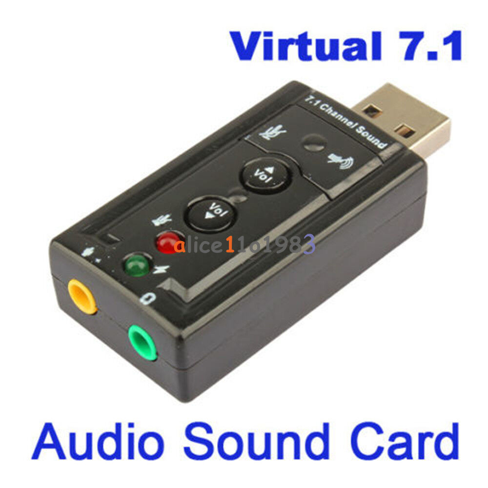 Mini USB 2.0 7.1 Channel Audio Sound Card Sound Adapter For PC Laptop