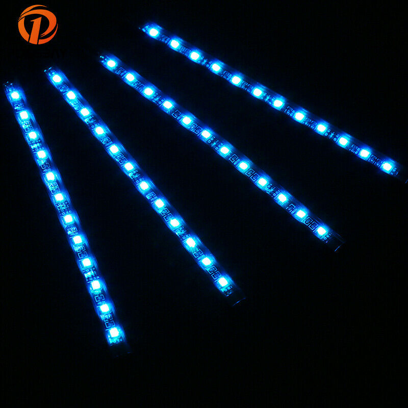 4x Car Auto Atmosphere White Lights LED Lights Strip+Cigarette Lighter Universal