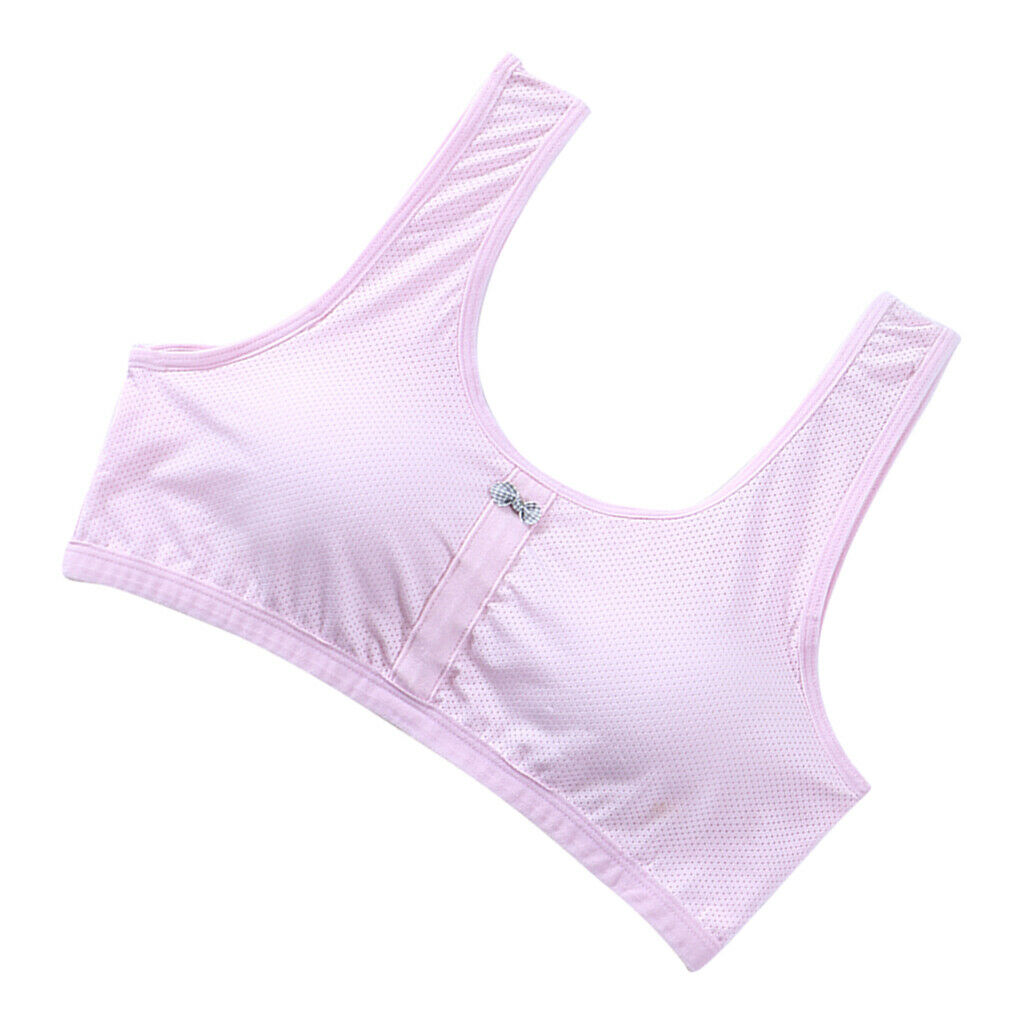 Girl's Breathable Bra Padded Wireless Sports Bra Activity Gym Fitness Pink