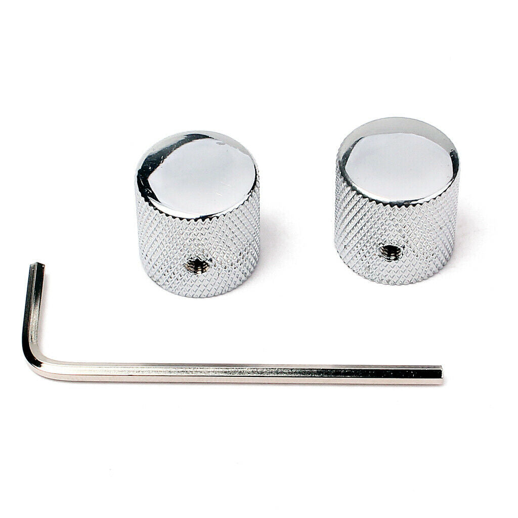 3x Metal Domed Volume Tone Control Knobs for Electric Guitar
