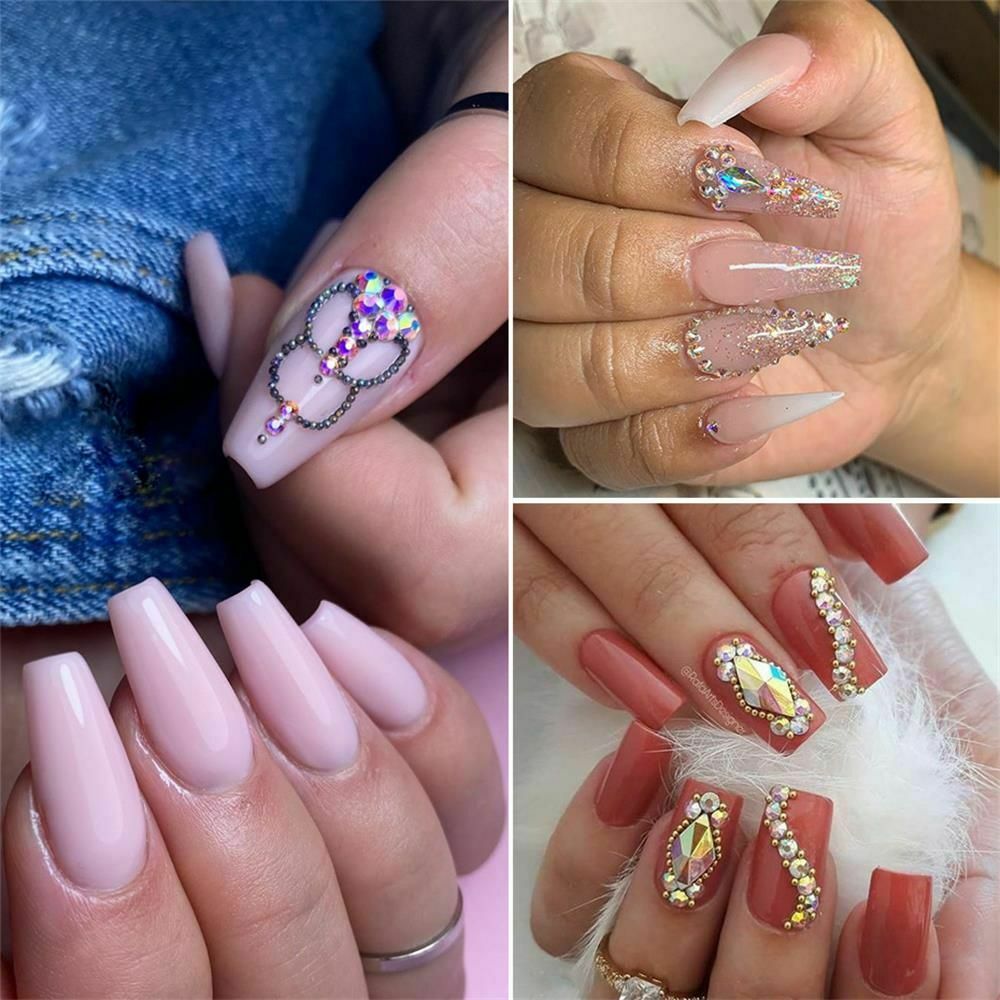 Nail Charms Stones Nail Rhinestones Aurora Flame White AB Crystal Nail Diamond